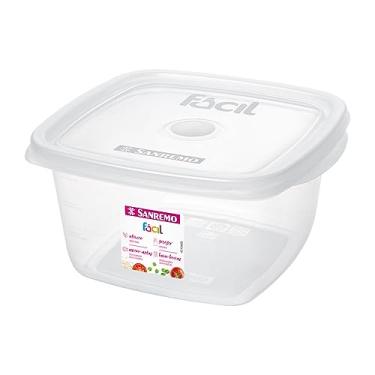 Imagem de Sanremo - Pote Plástico Hermético Quadrado de 800ml, Linha Fácil