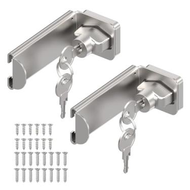 Imagem de YogePote Fechaduras de porta de ângulo reto de 90 graus, trava de ferrolho deslizante engrossada de 8 cm para abertura interna/armário/galpão/porta de celeiro, armário - trava resistente para