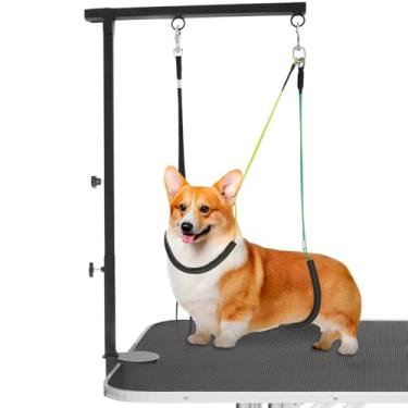 Imagem de Braço de cuidados para cães ajustável de ferro para cuidados com animais de estimação com 1 laço de laço 2 suportes sem apoio para aparar secar corte de cabelo para cortar unhas (estilo-1)