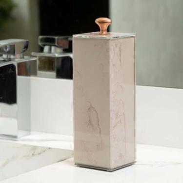 Imagem de Porta ESCOVA DE DENTE de vidro- EFEITO MÁRMORE (Rose com Rose)