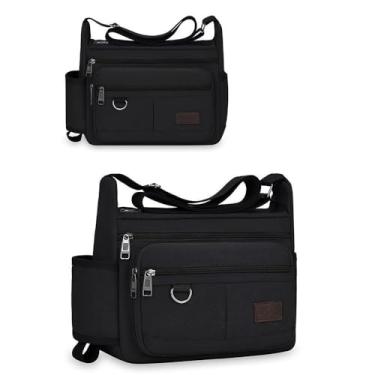 Imagem de Bolsa tiracolo de lona para homens vintage bolsa de ombro bolsa militar bolsa de ombro bolsa de ombro para mulheres, Estilo 1, Medium