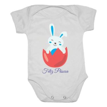 Imagem de Body de Bebê Feliz Páscoa - Vem Bebê, Pascoa04b, G - Manga Longa