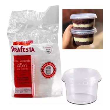 Imagem de 2X Pote Descartável Redondo 145Ml Microondas Freezer Tampa 7