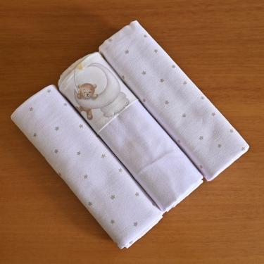 Imagem de Kit 3 Cueiros 80 cm x 80 cm Bublim Sonhos