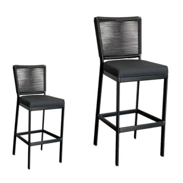 Imagem de Kit 2 Banqueta Balcão Cozinha Churrasqueira Moderna Alumínio