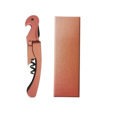 Imagem de Abridor de vinho saca-rolhas profissional para garçom, dobradiças de aço inoxidável, chave de vinho e chave de corte de folha serrilhada dobrável para garçons de restaurante, sommelier, bartenders