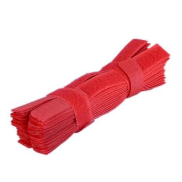 Imagem de Abraçadeiras de fixação de corda de fixação fixador de fios acessórios de fiação alça de nylon (vermelho)