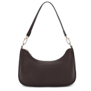 Imagem de Bolsa de ombro moderna para mulheres fofas Hobo Tote Mini Clutch Underarm Purse para uso diário/trabalho/viagem/passeios casuais, G-café., Small