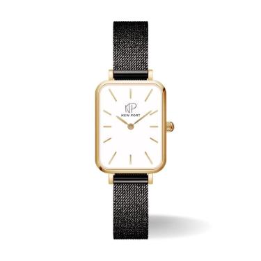 Imagem de Relógio Feminino Quadrado dourado minimalista Gold New Port