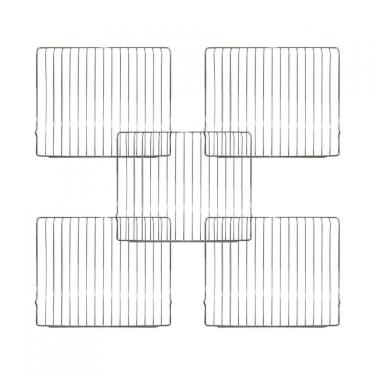 Imagem de Kit Grade Cromada Para Fornos De Embutir 57 Litros - 5 Peças Prata