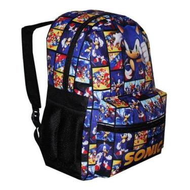 Imagem de Mochila Escolar Sonic Infantil Juvenil De Costas - Outras Marcas