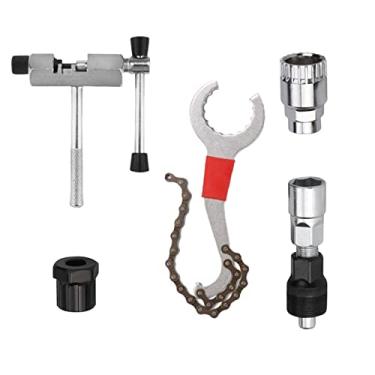 Imagem de SM SunniMix Kits De Ferramentas De Reparo De Bicicleta Ferramenta De Suporte Inferior Removedor De Volante Para Bicicleta Mtb Road Bike, 5 Ferramentas De Reparo