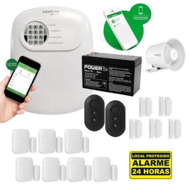 Imagem de Kit Alarme Intelbras Monitorado App Celular 8 Sensores