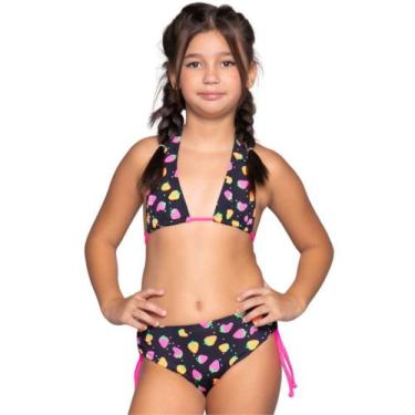 Imagem de Biquini Cortininha Bionda Infantil Vekyo Confortavel Básico Piscina Mo