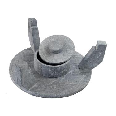 Imagem de Churrasqueira Pedra Sabão Grelha Funda Sem Tampa G 32cm