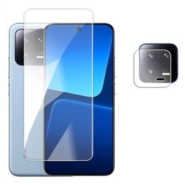 Imagem de Para Xiaomi 13 11T 12T 13 Pro, 4 em 1 Vidro Temperado Cola Completa Clear HD Protetor de Tela Lente Flim 6,36 polegadas