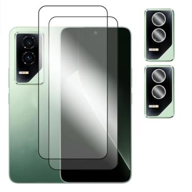 Imagem de Para Honor GT GT Pro, 4 em 1 Vidro Temperado 2.5D Cobertura Completa Cola HD Protetor de Tela Lente Filme