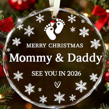 Imagem de Svnntaa Ornamento de bebê esperando 2026, anúncio de gravidez, presente para mamãe e papai, presentes para grávidas, mães, presentes exclusivos 2026