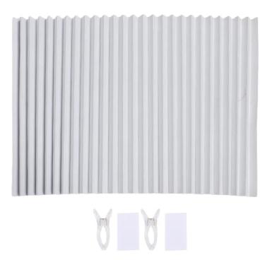 Imagem de Keenso Persianas e Máscaras, 60x150cm Persianas de Janela Blackout Com Prendedor de Toque Tecido Não Tecido para Janelas de Rv Trailer de Viagem Motorhome (Branco)