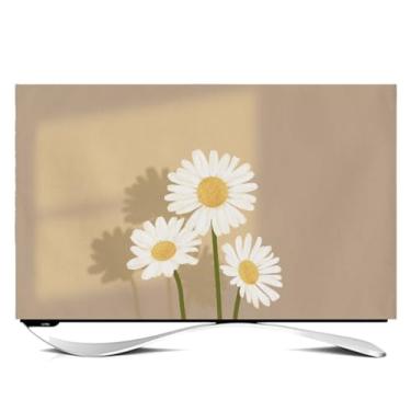 Imagem de Capa de TV Capa protetora contra poeira de TV para ambientes internos 81-203 cm capa protetora de tela para TV/computador universal para desktop/parede / capa curvada para monitor - Bege-6||65