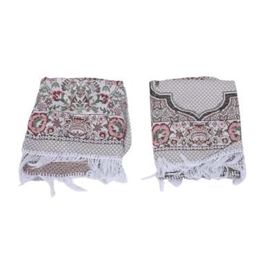 Imagem de Pssopp Tapete de Oração de Algodão, 2 Peças, Design Tradicional, Borlas Elegantes, Tapete Macio e Resiliente para Mulheres e Homens, Meditação Em Casa