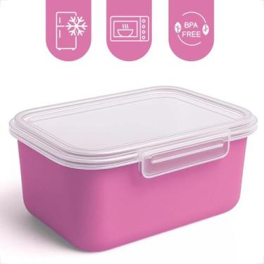 Imagem de Pote Plásticos 1L Com Trava Kit Para Marmita Fitness Microondas e Gela