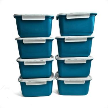 Imagem de Kit Pote Hermeticos 20 Marmitas Fitnesse Porta Alimentos 1L Tampa com 