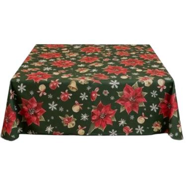 Imagem de Toalha de mesa de natal 4 6 e 8 oxford cadeira de cozinha(Natal Verde,8 Lugares)