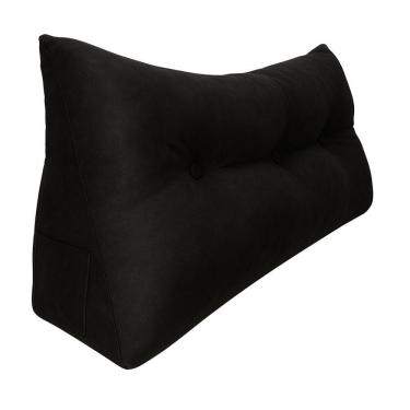 Imagem de Almofada Cabeceira Passion Cama Casal 160cm Suede - élpis Móveis Preto