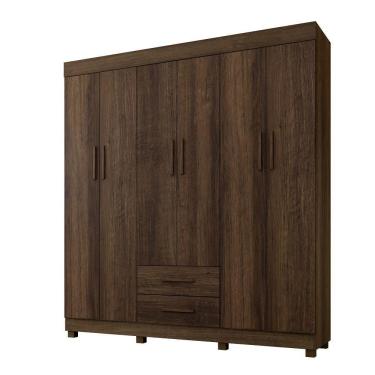 Imagem de Roupeiro Copacabana New 6 Portas 2 Gavetas Benetil Imbuia