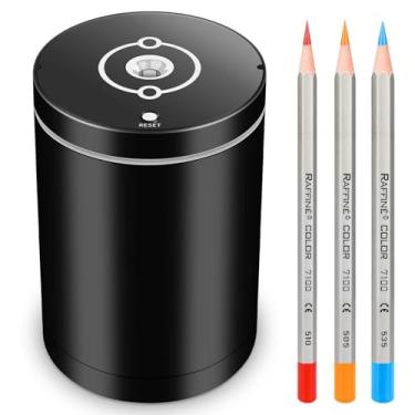 Imagem de Apontador de lápis elétrico totalmente automático, apontador de lápis inteligente recarregável. Adequado para lápis de cor nº 2 (6-8 mm), aplicável à escola/sala de aula/escritório/casa