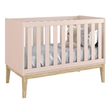 Imagem de Berço Americano Classic New Rosa Fosco Com Natural - Reller