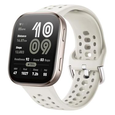 Imagem de ZOCOVIN Pulseira de silicone para Amazfit Helio Strap/Bip 6/Bip 5, pulseira de substituição macia esportiva respirável para Amazfit GTR 4/3 Pro/3/2/2e/47 mm masculina e feminina