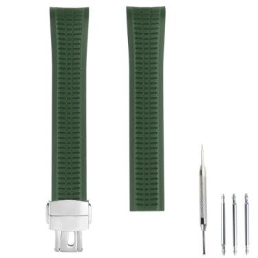 Imagem de Czjiaqh Pulseira de relógio masculina de borracha fluoro de 21 mm compatível com Patek Aquanaut Philippe 5164A 5167A 5168 PP, acessórios de silicone para esportes ao ar livre, pulseira feminina