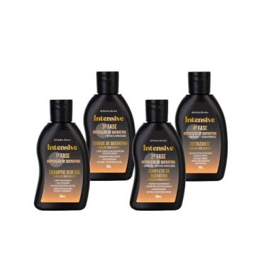 Imagem de INTENSIVE - KIT TRATAMENTO QUERATINA REPARAÇÃO E RECONSTRUÇÃO 4X60ML