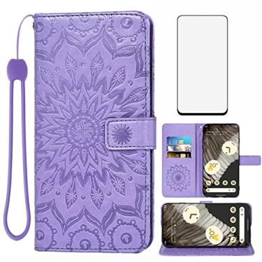 Imagem de Capa de telefone para Google Pixel 7 Pro (6,7 polegadas) Capa carteira com protetor de tela de vidro temperado capa fina flip suporte para cartão acessórios para celular Pixel7Pro Pixel7 7Pro 2022 5G