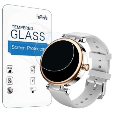 Imagem de Frgnie Protetor de tela projetado para TOZO S8 Smart Watch 3.4 cm (pacote com 3) HD, antiarranhões, sem bolhas, filme de vidro temperado