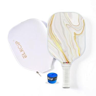 Imagem de Pickleball Paddle ELKCIP Composite Grafite  branca