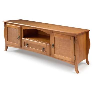 Imagem de Rack para Tv em Madeira Maciça 1 Gaveta 2 Portas e Nicho 3008 Viena - 