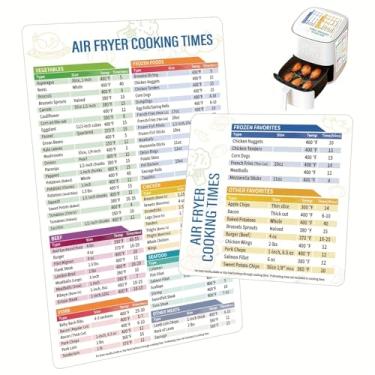 Imagem de Folha de referência magnética da fritadeira de ar, guia de cozimento da airfryer, referência magnética rápida (grande + pequena)