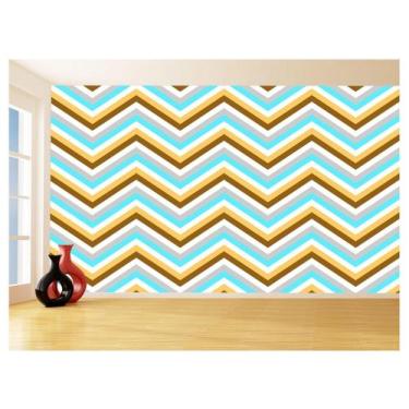 Imagem de Papel De Parede 3D Sala Chevron Zig Zag Listras 3,5M Zig63 - Você Deco