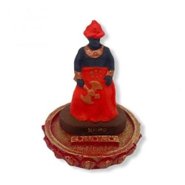 Imagem de Incensário Xangô Vermelho 12 Cm 3 Varetas Em Resina - Lua Mística - 10