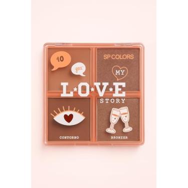 Imagem de SP COLORS Love Story Paleta de Contorno e Bronzer, 4 Cores Marrom e Bronze, Maquiagem para Rosto
