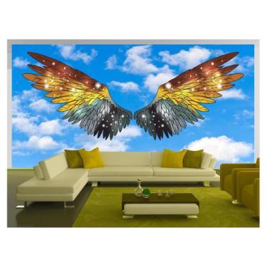 Imagem de Papel De Parede 3D Arte Asas Selfie Insta Cores 3,5M Tra323 - Você Dec