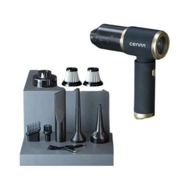 Imagem de Aspirador De Pó Portátil Mini Sem Fio Para Carro 210000PA Forte Sucção