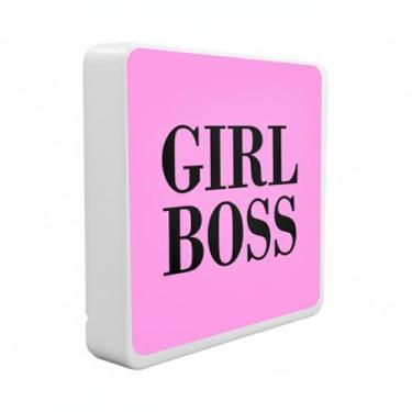 Imagem de Luminária Box Slim Girl Boss USB, LED 5W, Bivolt, Polietileno, 20x18x5cm, Luz Difusa para Decoração