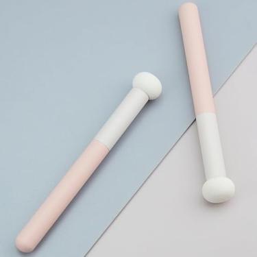 Imagem de 1 esponja de maquiagem para base de cogumelo esponja de maquiagem com alça corretivo em pó esponja aplicadora de pincéis de sombra para mulheres