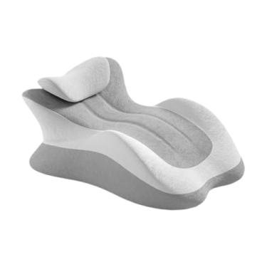 Imagem de SiaBiced Almofada de cunha para cama com design ergonômico, almofada triangular para dormir e ler, Cinza