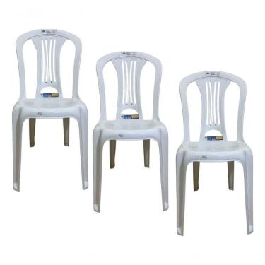 Imagem de 03 Und Cadeira Plastica Sem Braço Bistro Mor