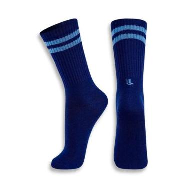 Imagem de Meia Cano Longo Lupo 03292-009 Masculina Sport Listras Algodão T. 37/4
